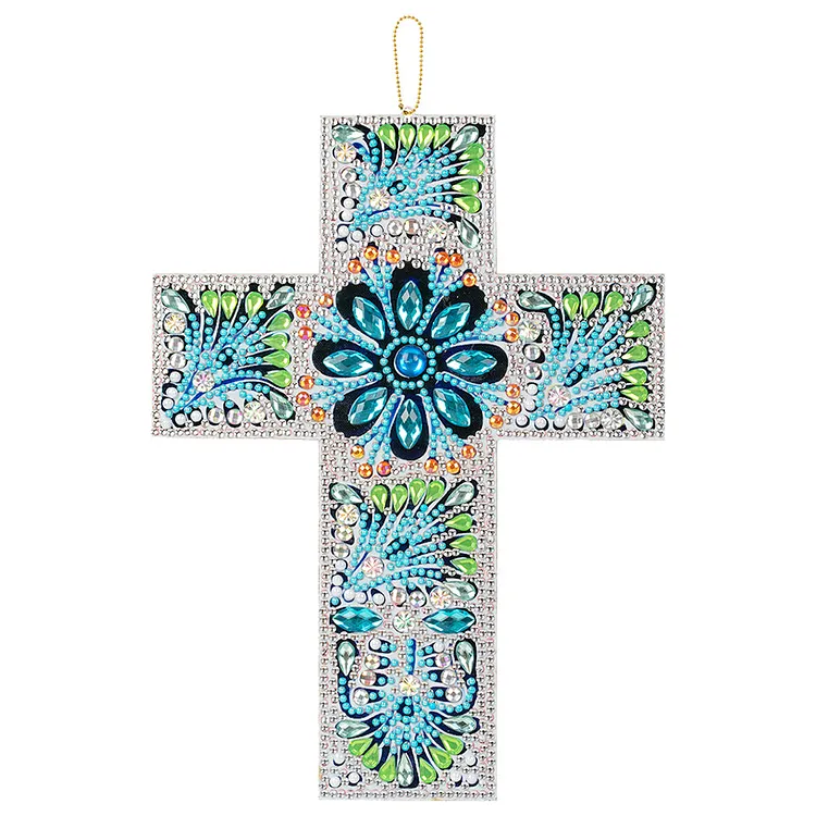 DIY Diamond Painting Cross Pendant Acrylic Mosaic Hanging Wall Home Decor gbfke