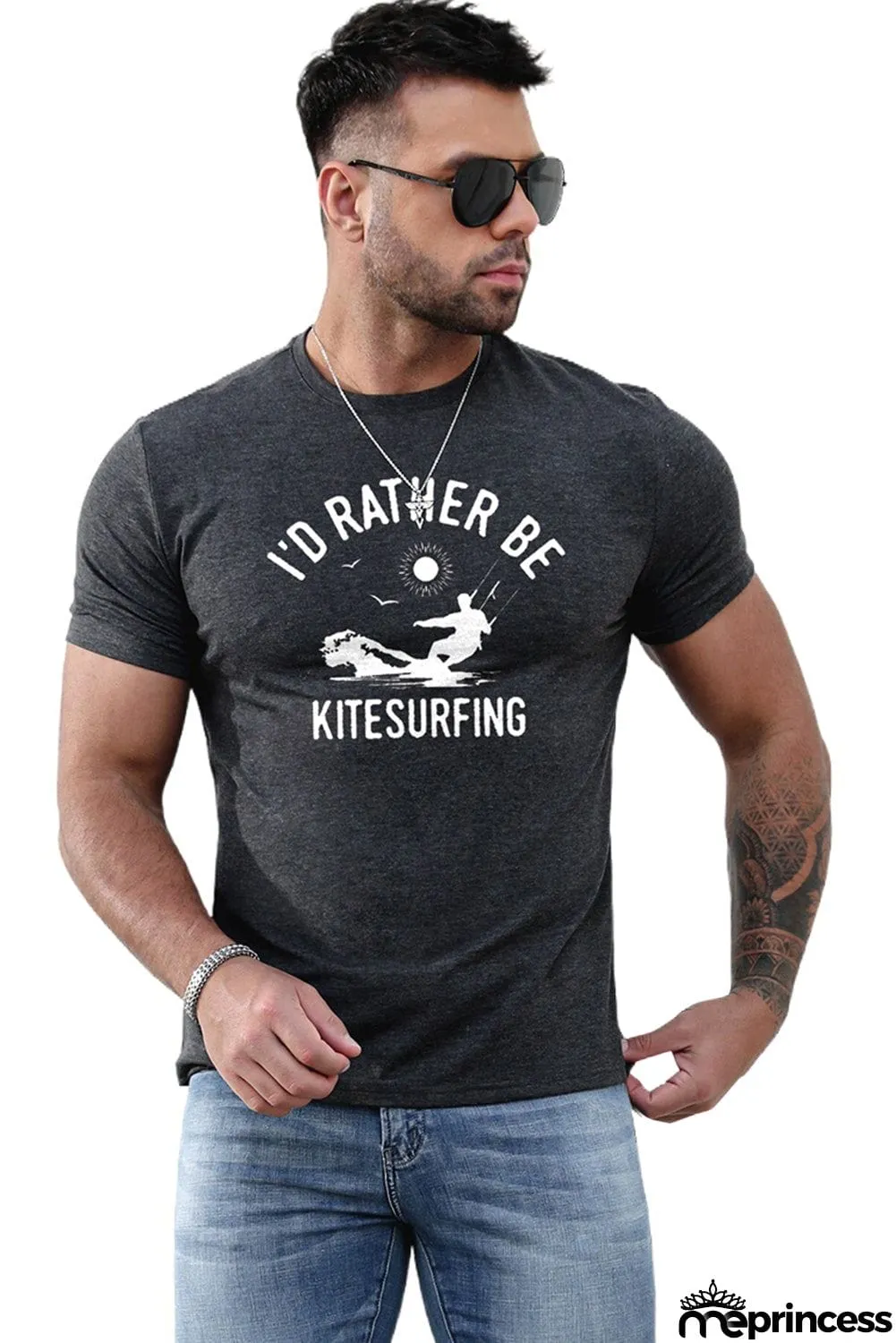 USA Flag Print Men's Tee