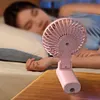 Umbrella Clip Fan Rechargeable Portable Handheld Fan for Home Office (Black)