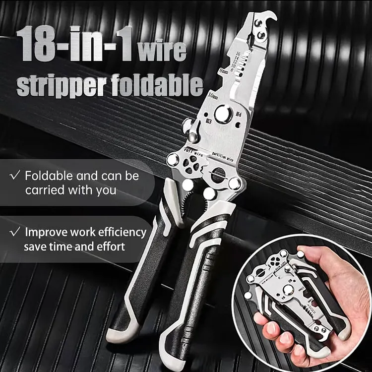 2024 New Multi-Function Folding Wire Strippers-Professional Electrician Tools
