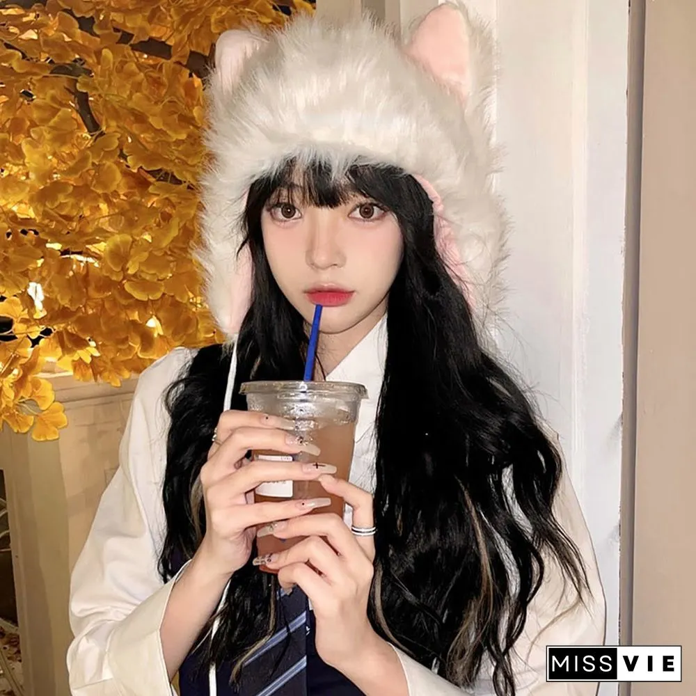 Kawaii Kitty Ears Plush Hat