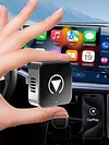 2 in 1 Wireless CarPlay Android Auto Adapter Plug & Play for Factory Wired Cars