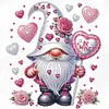 >SALE<5D DIY Partial Special Shaped Drill Diamond Painting Heart Gnome Decor 30x30cm
