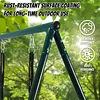 [US Local Warehouse] Swing Set Frame Rust Proof Outdoor Swing Stand Backyard Metal Hammock Stand Set Double Swinging Frame Set for Kindergarten Shopping Mall Park