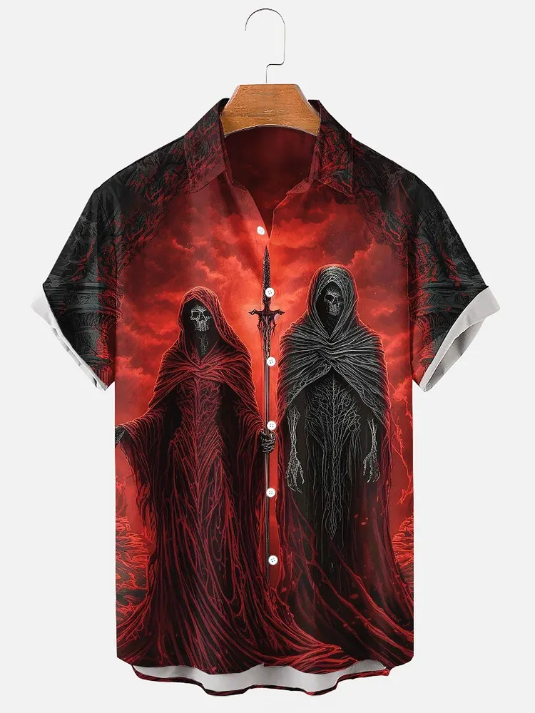 Men's Grim Reaper Halloween Shirt