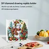 Christmas Acrylic DIY 5D Diamond Art Painting Napkin Holder Set (Snowman)