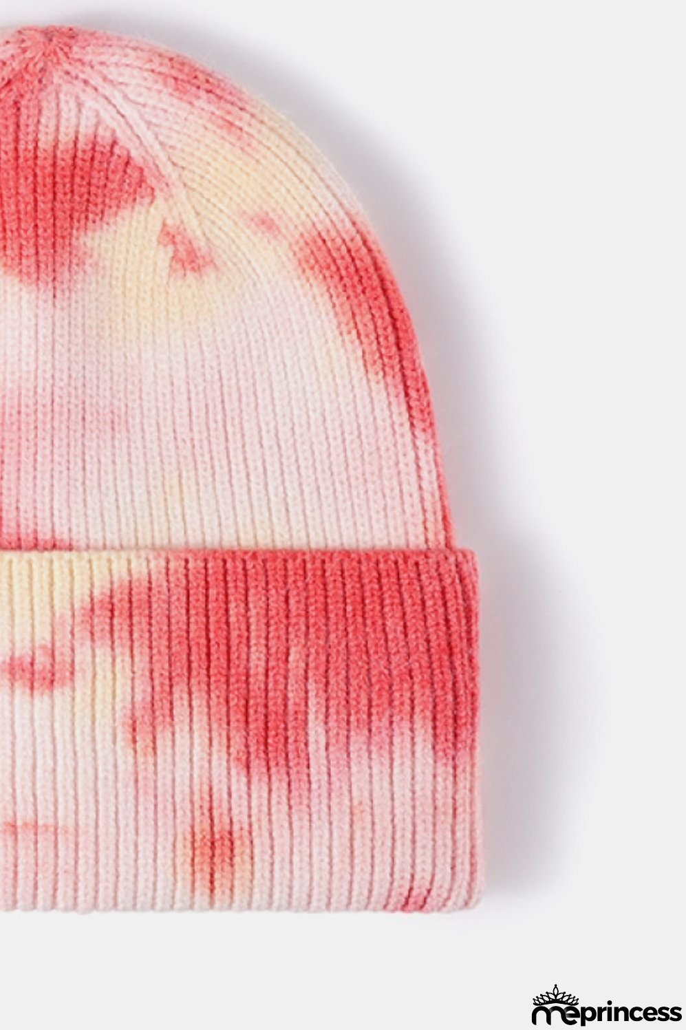 Tie-Dye Cuffed Rib-Knit Beanie Hat