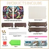 (US Local)Diamond Painting Storage Box DIY 5D Diamond Painting Jewelry Box for Women (Owl)