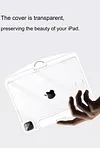 360 Degree Rotating iPad Pro 12.9 inch 6th 5 4 3rd Generation Keyboard Case Transparent, Clear with 7 Color Backlit Touchpad, Foldable, Multi-Angle, Multi-functional, Integrated Keyboard Cover