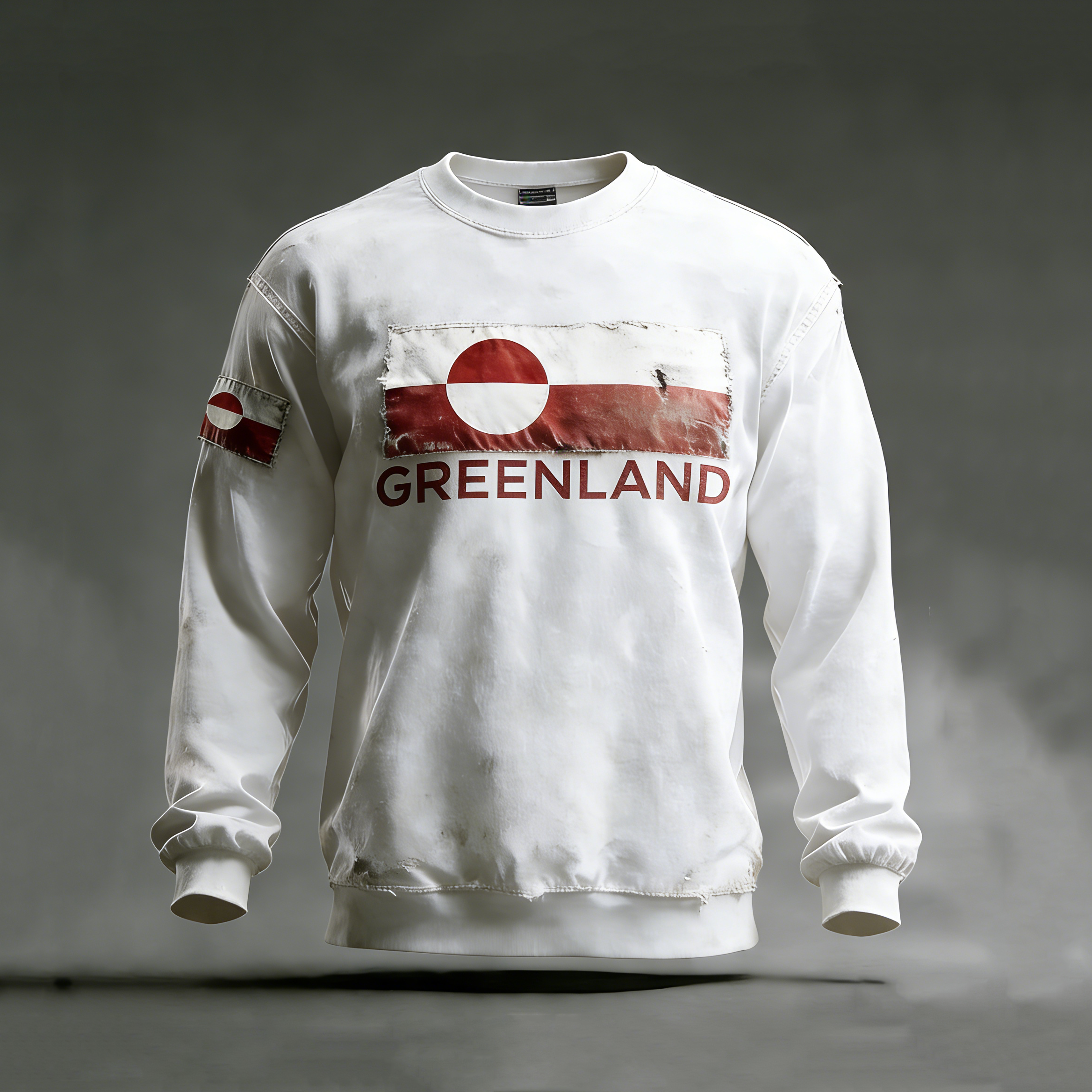 Men's Retro Greenland Not For Sale Print Casual Sweatshirt artswardrobe