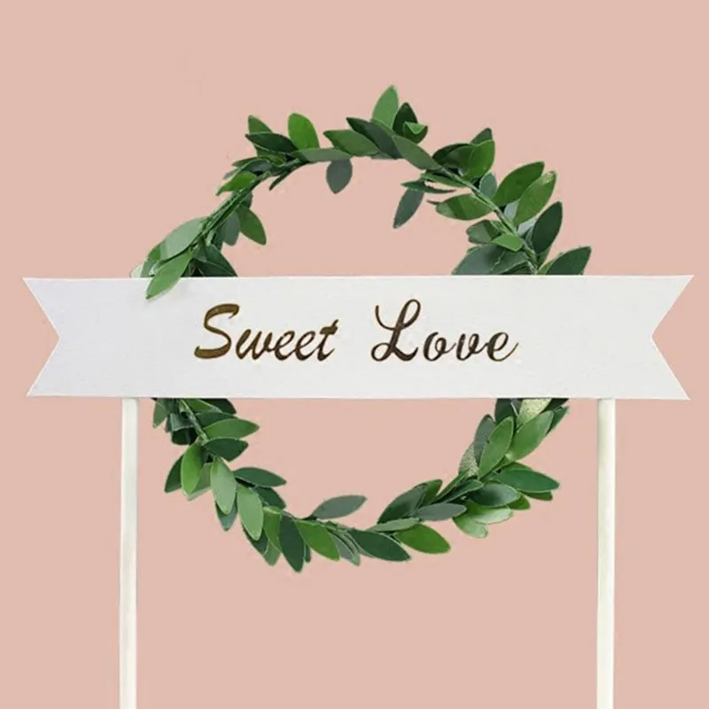 INS Style Cake Topper Happy birthday sweet love Wedding Cake Decorations Birthday Cake Cupcake Topper birthday party supplies