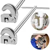 11in Adjustable Basin Wrench Tap Nut Spanner Sink Faucet Wrench for Tight Spaces