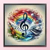 Colored Musical Notes-11CT Stamped Cross Stitch 40*40cm/15.75*15.75in