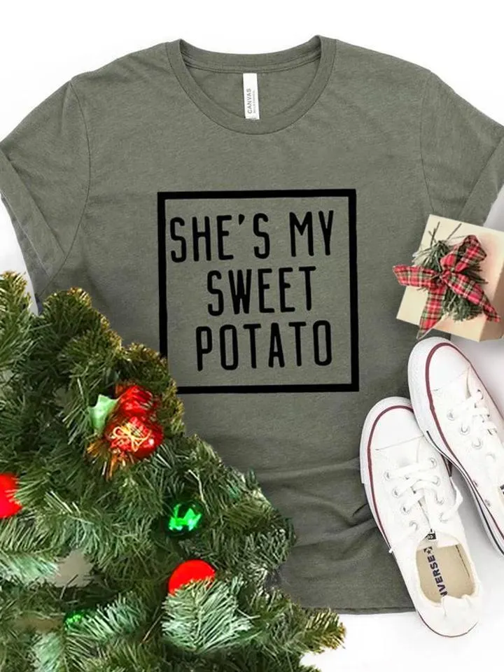 She's My Sweet Potato I Yam Christmas Matching T-shirts