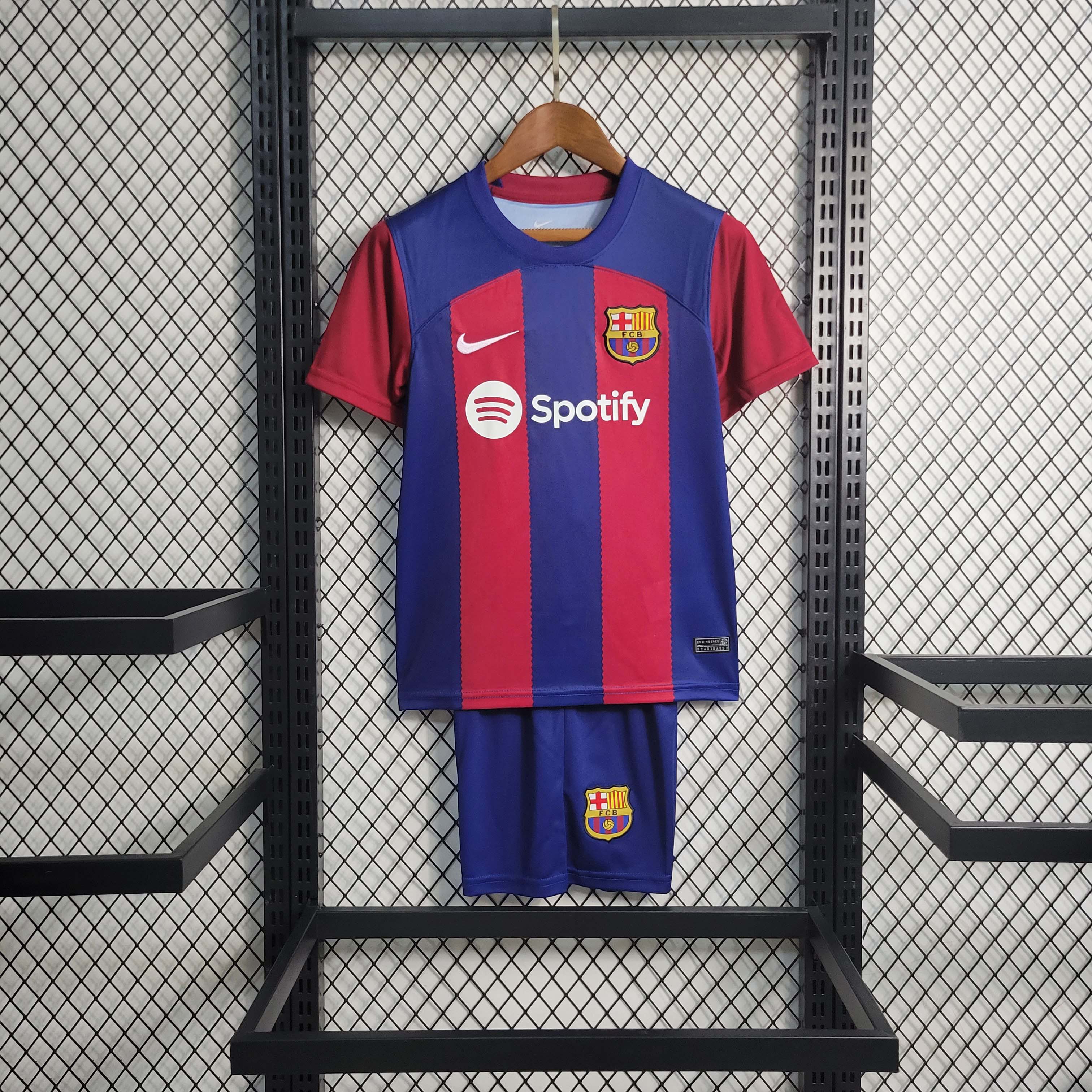 2023-2024 Barcelona home KIDSFootball Shirt 1:1 Thai Quality