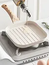 Nonstick Egg Griddle Pan with Heat-Resistant Handle Frying Pan for Stove Tops