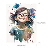 Little Girl Wearing Glasses-Paint by Numbers Acrylic Painting 40*50CM