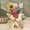 Wooden flower flower building block flower assembly diy flower arrangement children's puzzle gift