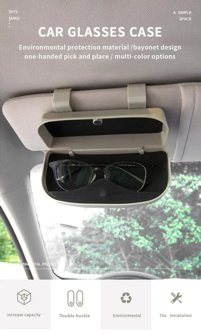 Car glasses case Car glasses clip Magnetic opening and closing