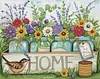 (Counted/Stamped) 11CT/14CT Flower Home - Cross Stitch 50*40cm/19.69*15.75in