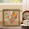 Diamond Painting Wooden Double-Sided Love Flower Ornaments Kit with Photo Frame Desktop