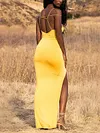 Sexy Irregular Clipping Backless Maxi Dress