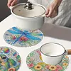 4Pcs Wooden Animal DIY Diamond Painting Placemats with Holder for Home Decor