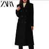 💎Długi wełniany płaszcz damski ZARA&reg; Plus Size.