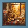 Diamond Painting -DIY Round Drill Coffee and Cat(40x40cm)