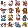 16pcs Cartoon DIY Mini Round Diamond Painting for Table Decor No Frame15x15cm