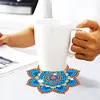6Pcs/set Diamond Painting Mandala Coaster Cup Cushion with Rack Cup Pad Decor