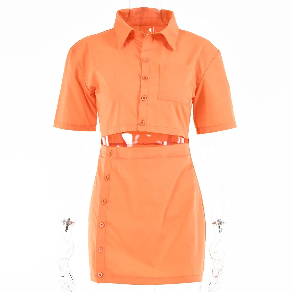 Women Sexy 2-Piece Blazer Sets 2022 Summer Cropped Blaze+mini Skirt Ladies Fashion Button Notched Matching Set