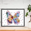 >SALE<5D DIY Partial Special Shaped Drill Diamond Painting Flower Butterfly 40x30cm