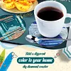 6Pcs/set Diamond Painting Wooden Bridge Coaster Cup Cushion With Holder