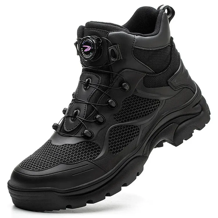 S3 Work Shoes Ultralight, Henner Wear-Resistant Safety Shoes with Steel Cap Swivel Buckle