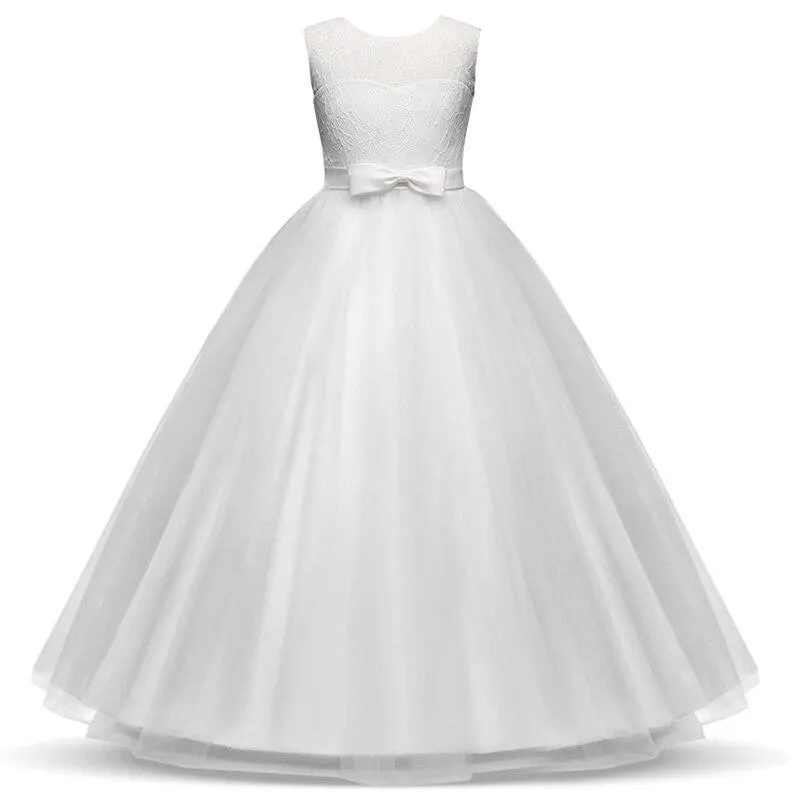 Girl Flower Petals Wedding Dress Children Bridesmaid Outfits Elegant Dress for Girls Vestido Party Prom Gown Princess Costume
