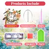 (US Local)Acrylic Special Shape Flower Bird Diamond Painting Clock Ornaments Kit for Home