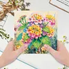 6pcs Diamond Painting Greeting Cards DIY Diamond Art Cards Crafts (Flower)