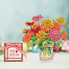 >SALE<2D Flat Flower Vase DIY Diamond Painting Tabletop Ornaments Kit for Home Office