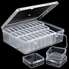 12/24/30pcs Craft Storage Box And Organizer Clear Plastic Bead Organizer Box/Suitable for Jewelry, Crafts, Beads Storage DIY Craft Accessories 