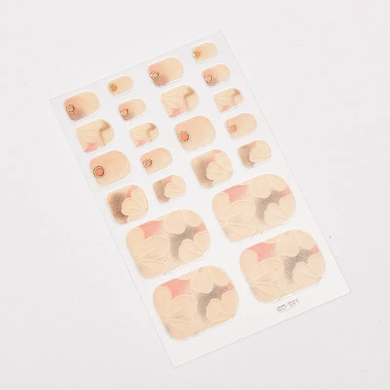 22 Tips/Sheet Shiny Nail Decoration Nail Adhesive Nail Accesoires Nail Art Decoration Nailart Sticker Adesivos Nail Tape