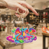 6pcs/set Dragon Diamond Painting Keychain DIY Diamond Mosaic Kit Bag Pendant