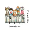 (US Local)Wooden Cat Diamond Art Hanging Hook Rail Diamond Painting Art Craft Wall Hooks
