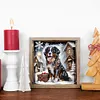 Chiot En Hiver Neige Sp&eacute;ciale Forme Diamant Peinture-30 * 30CM