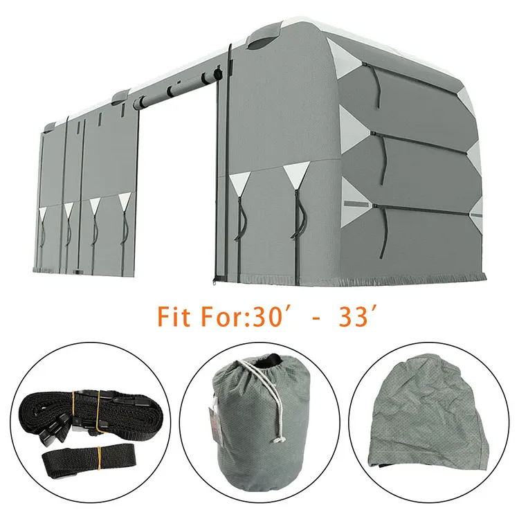 Silscvtt RV Cover Camper Cover Top 4 Layers of Non-woven Fabric Side 3 Layers of Non-woven Fabric Replacement for Class A 30 Feet- 33 Feet