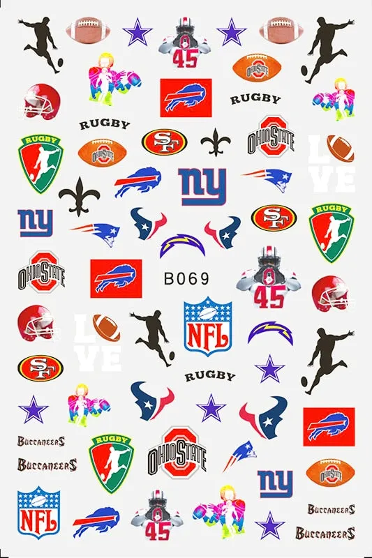 3D Sport Nail Art Sticker Cartoon Constellation Nail Decals Manicure Gymnastics Back Glue Sticker for Nails Decoration