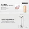 5Pcs Cat Eye Nail Magnets with Y Shaped Iron Wire for Heart Cat Eye Effect