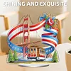 America Flag Bridge DIY Acrylic Desktop Diamond Art Kit Single-Sided for Home Decor