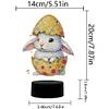 (US Local)Acrylic Double Sided Bunny Egg Diamond Painting LED Night Light for Easter Decor