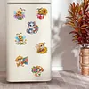 12PCS DIY Diamond Art Refrigerator Sticker Kits for Home Decor (Kitten)